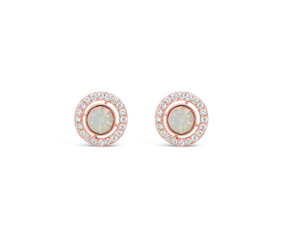 Opal-Coloured Crystal Cluster Studs