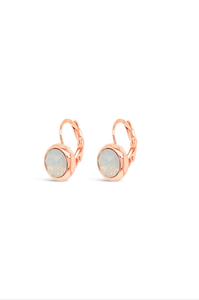 Rose Gold Plated Opal-Coloured Earrings