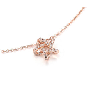 Rose Gold Plated Star Knot Pendant and Chain
