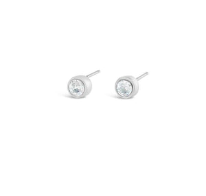 Sterling Silver Rubover Studs