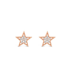 Rose Gold Plated Star Studs
