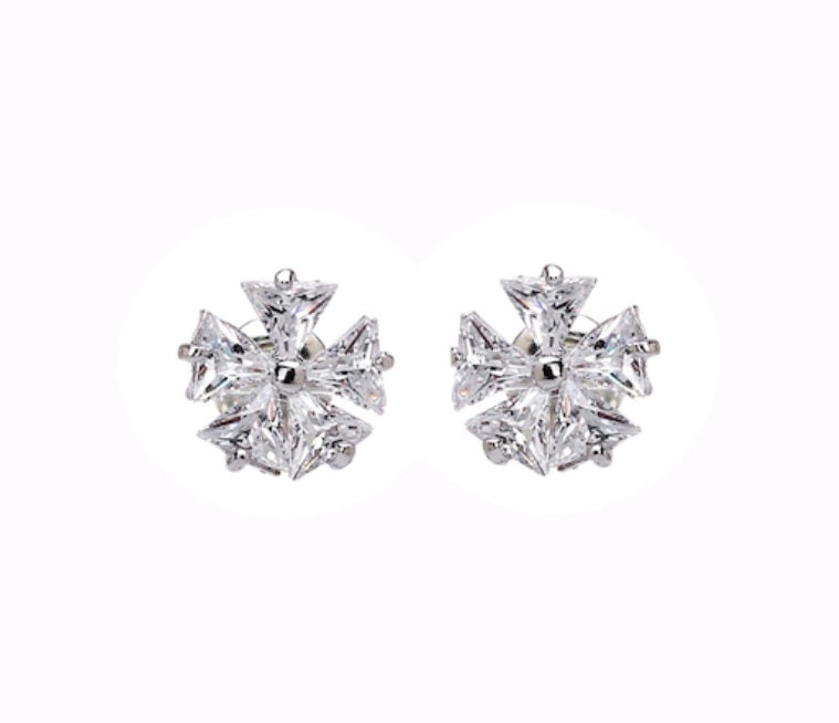 Crystal Snowflake Studs