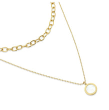 Load image into Gallery viewer, Double Row Yellow Gold Plated Chain With Pendant
