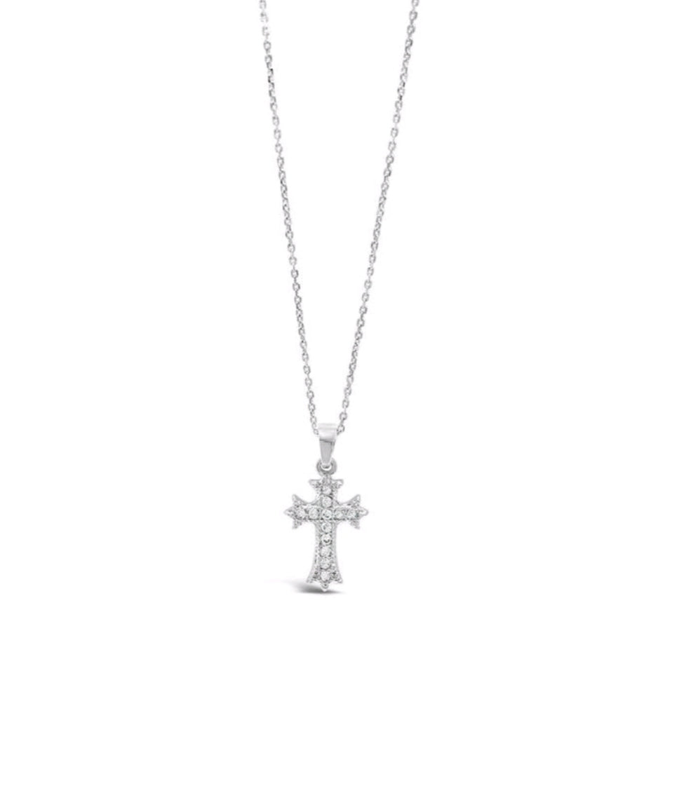 Sterling Silver Antique Style Cross & Chain