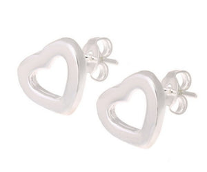 Open Heart Stud Earrings
