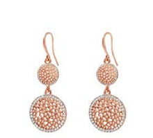 Load image into Gallery viewer, Rose Gold Plated Circular Statement Earrings
