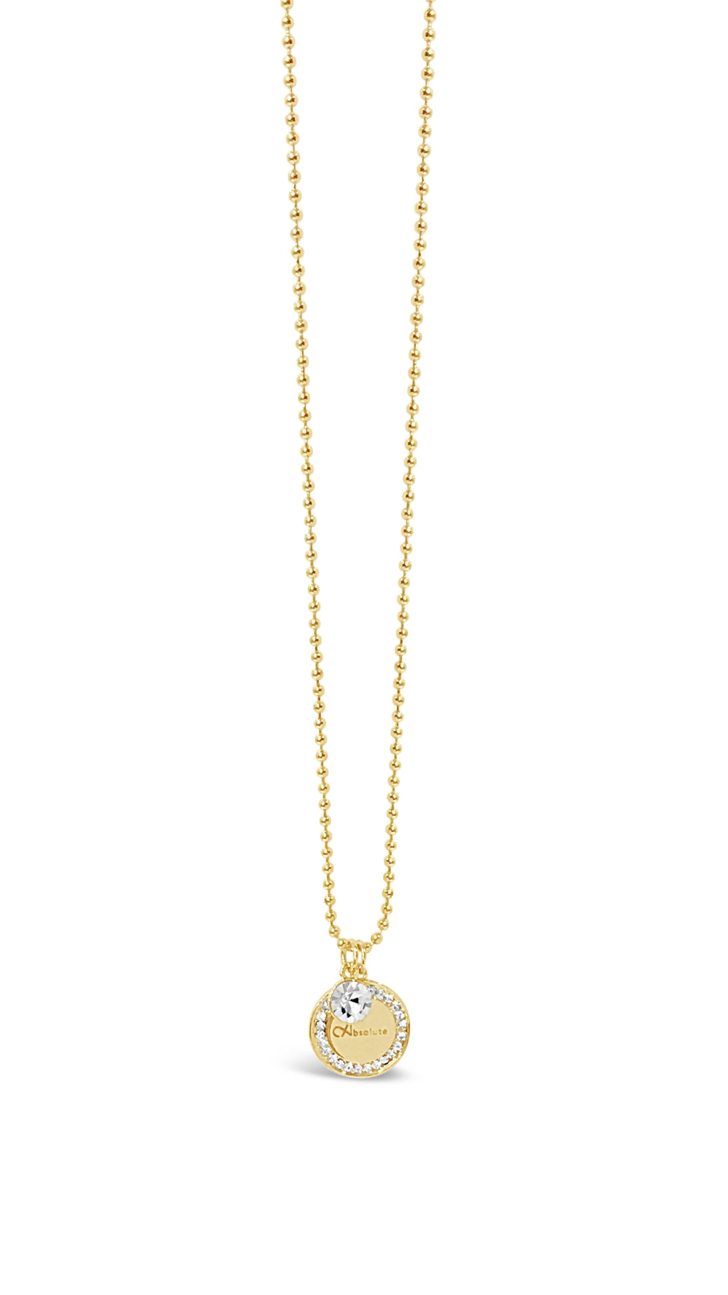 Yellow Gold Plated 'Absolute' Pendant & Chain