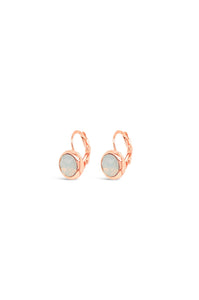 Rose Gold Plated Opal-Coloured Earrings