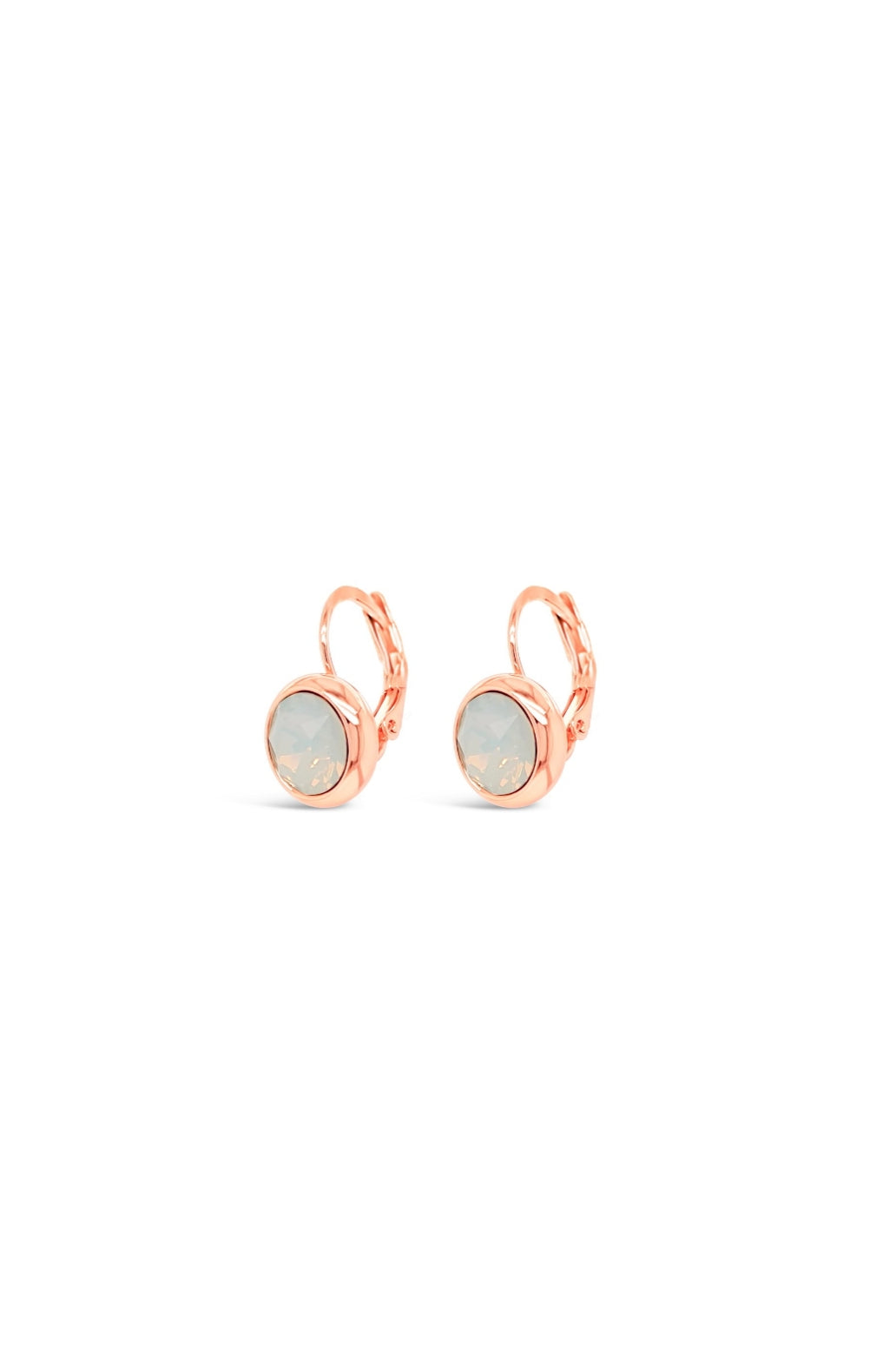 Rose Gold Plated Opal-Coloured Earrings