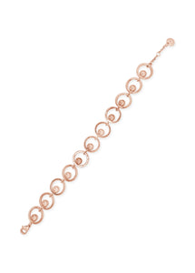 Rose Gold Plated Round Link Bracelet