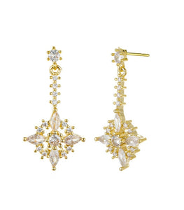 Gold Plated Crystal Drop Earrings